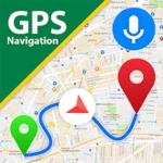 gps navigation: route planner android application logo